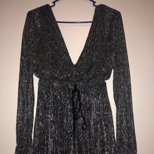 Eve black & silver romper